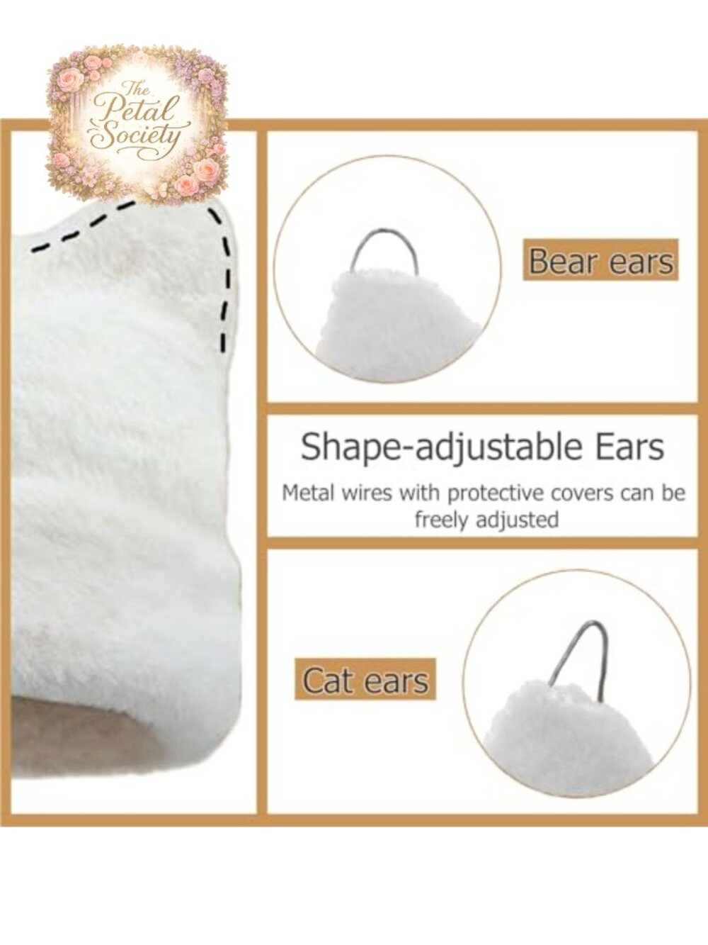 Womens Winter Beanie Cat Ear Hat Plush Cotton Faux Rabbit Fur Warm - Picture 4 of 6